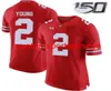 Stitched Men's Women Youth Ohio State Buckeyes #2 Chase Young Red Jersey 150th Custom any name number XS-5XL 6XL1745131