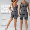 Tie färgade kvinnor Cross Vest Jumpsuit Yoga Övning Casual Fitness Suit Allinone Seasonal Sports Clothing 240226