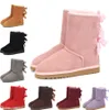 Neuestes Design, kurz, für Babys, Jungen, Mädchen, Damen, Kinder, Fliege, Schneestiefel, Fell, integrierte Warmhaltestiefel, EU-Größe 25411730035