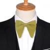 Męski Velvet Vintage Mower dla mężczyzn kobiety Tuxedo Solidny kolor Big Bowtie Bowknot Dorosły Mens Bowties Cravats Żółty krawat12648