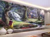 Personalizado 3d papel de parede bonito país paisagem pintura a óleo no conto de fadas sala estar quarto fundo decoração mural wa1357835