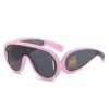 Popular sunglasses, large-frame sunglasses, men's and women's big face decorations, fashionable toad glasses, fashionable LYW sunglasses