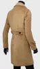 Прибытие Мужская зимняя куртка Двубортный плащ Тонкий фитнес Мужские длинные пальто M-3xl 3 цвета дизайнер