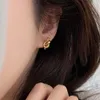 Pendientes De Botón 2024 Nudo De Amor De Acero Inoxidable Chapado En Oro De 18 Quilates Para Mujeres Joyería Sin Níquel Orejas Sensibles