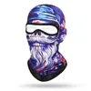 Bandanas 3D Skull Beard Printed Balaclava للرجال نساء في الهواء الطلق متعدد الوظائف للدراجة النارية الدراجات النارية Motocross Motocross Cycling Full Face Mask Cap