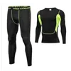 Fitnesspak heren broek met lange mouwen basketballeggings mesh doek top strakke vochtopname sneldrogend zweet Q240305