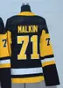 卸売最高品質71 Evgeni Malkin Ice Hockey Authentic Jerseyすべてが縫い付けられた刺繍AパッチM-XXXL