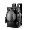 Backpack PU Fashion Solid Designer Style Versatile Sense Of Luxury For Men 2024 Casual Ski Bag Large Capacity