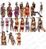 18 Colors Swimwear Women Tie up Bra Shorts Swimming Trunk Pants 2 Piece Tracksuit Patchwork Shark Camo Swimsuit Bikini Set E229089908517