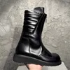 Botte haute homme noir mode hommes moto botte de luxe