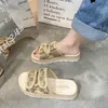 Slippers Female 2023 Summer Outwear Open Open Toe Sandals غير الرسمي فيلكرو صندل أنثى T240305