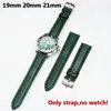 Cinturini per orologi di alta qualità 19mm 20mm 21mm cinturino in vera pelle fibbia ad ardiglione cinturino in lucertola verde per RX Submarin Er Day-date313u