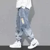 Jeans da uomo Pantaloni da uomo Tendenza Hip Hop Streetwear Jogging Casual Elastico in vita Pantaloni da uomo Pantaloni da jogging Pantaloni sportivi Cargo Homme