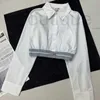 Women's Polos designer brand Early Spring New Loe Letter Embroidery Advanced Versatile Age Reducing Sweet Casual High Waist Ribbon Short Shirt XWK4