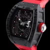 Montre de marque Grestest montres-bracelets RM montre-bracelet Rm022 (ntpt rouge) montre chronographe mécanique automatique