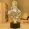 Genshin Impact Game Character Stand Model Plate Klee Diluc Venti Qiqi Barbara Zhongli Xiao Akryl Standing Sign Led Night Light Y288y