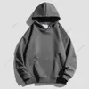 Solid color hooded sweatshirt shoulder down top loose casual hooded jacket mens 400G plush and thickened trendy brand
