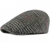 HT2701 CAP BERTUMN Zimowa wełna kapelusz Vintage Mężczyźni Mężczyźni Kobiety Beret Regulowane retro bluszcz newsboy Flat Cap Menter Hat 202564