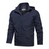 Automne extérieur hommes Cargo veste à capuche coupe-vent manteau randonnée Camping pêche tactique mâle vêtements respirant Bomber vestes 240220