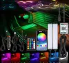 2 pçs led carro pé luz ambiente usb isqueiro backlight música controle app rgb auto interior atmosfera decorativa lamp2938290