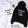 Hoodies للرجال 2024 Custom الخاص بك هوديي شعارك للرجال والنساء الأزواج الصوفان دافئ فضفاضة نوبة