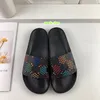 Chinelos de designer floral para homens mulheres verão borracha couro casual slides moda luxo plana engrenagem sola sandles homem praia sapatos sandálias