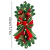 Decorative Flowers Add A Of Color And Festive Charm To Your Staircase With This Christmas Bow Upside Down Tree Garland Decoration