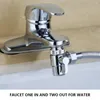 Keukenkranen 3 Way Water Tap Connector Lekbestendige kraan Diverter Klep Koper Splitter Gemakkelijk te installeren voor badkamer