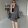designer Shenzhen Nanyou High end MIU Home Autumn and Winter Elegant OL Style Silhouette Suit Double Pocket High Waist Half Skirt Set 3OVZ