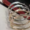 Designer de jóias pulseira4mm fino sexto titânio design de aço homens como sier rosa chave de fenda de ouro pino pulseira casal original saco de jóias jóias