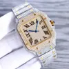 Мужские дизайнерские часы с бриллиантами, автоматические часы, 40 мм, с сапфиром, деловые женские часы, элитные часы из нержавеющей стали с бриллиантами, роскошный ремень Montre de Luxe