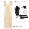 Kleid 25 Vintage-Kleid aus den 1920er-Jahren, Flapper-Kostüme, Abendkleider, Great Gatsby, brüllende lange Ballkleider aus den 20er-Jahren, Vintage-Gatsby-Kleider aus den 1920er-Jahren