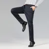 Pants Autumn Winter Men's Solid Zipper Pockets Button Thickening Vacation Suit Casual Trousers Fashion Formal Office Lady Pants