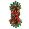 Decorative Flowers Add A Of Color And Festive Charm To Your Staircase With This Christmas Bow Upside Down Tree Garland Decoration