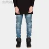 Men's Jeans new mens Biker Motorcycle Slim Fit Washed yellow Black Grey Blue Moto Denim skinny Elastic Pants Joggers For Men jeans 240305