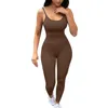 Sexy Fitness Sport Rompertjes Mouwloze Spaghetti Band Bodycon Tank Grote Maat Jumpsuits Speelpakje Jumpsuit Vrouwen Kleding 240301