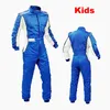 Karting Suits Racing Car Jumpsuit för vuxna och barn Motorcykeljacka och byxor 240227