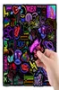 Finger Toys Cartoon Neon Light Graffiti Stickers Car Guitar Motorcykel Bagage Suitcase Diy Classic Toy Decal Sticker för Kid 6363054