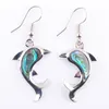 Dangle Earrings YOWOST Dolphins Animal Shape Pendant Beads Natural Abalone Shell Earring For Women Girl Fashion Jewelry IR3048