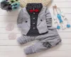 Kid Baby Boy Gentry Clothes Set Formal Party Christening Wedding Tuxedo Bow Suit Long sleeve gentleman floral small suit YL57440397