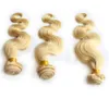 Pure 613 fasci di trame di capelli umani biondi dell'onda del corpo Capelli dell'onda del corpo 3 pacchi Estensione Hair1985019