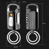 Lighters Keychain Wine Bottle Opener Knife Flash Screwdriver Multi functional Metal Windproof Electronic Light Small Tool Q240305