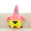 Boneca estrela do mar rosa esponja amarela travesseiro criativo presente de aniversário atacado