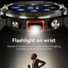 Nieuwe Outdoor Sport Smart Horloge Zaklamp 1.45 AMOLED Scherm Bluetooth Oproep voor Mannen Fiess Tracker Smartwatch Android Iphone IOS