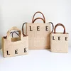 Designer Anagram Femmes Straw Beach Sac Voyage Weave A5 Fourre-tout Mode Hommes Épaule Fold Shopper Sacs Cross Body Sacs à main Lady Embrayage Luxe Summer Week-end Seau Sac