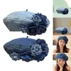 Berets Women Beret Hat Casual Gift Classic Headwear Mode Britisch -Maler Denim für Festival Herbst Wanderung Travel Frühling