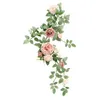 Decorative Flowers Artificial Flower Swag Arrangement Wedding Arch Silk For Ceremony Front Door Backdrop Arbor Decoration