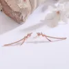 Women Girl Elegant 925S Silver Silver Crystal Bow Ear Stud Luxury Brand Designer Diamond Charm Accord Accounds Modelry Associaty Homes with Box Wholesale