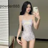 Новый корейский стиль Instagram, блестящий цельный купальник, закрывающий живот, темперамент, для женщин, пляжный горячий весенний отдых, профессиональный купальник