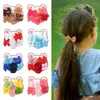 Accessori per capelli 10 pz/lotto fiocchi per bambini nastro di gomma per ragazze cravatte fasce elastiche per capelli neonati supporti per codino all'ingrosso